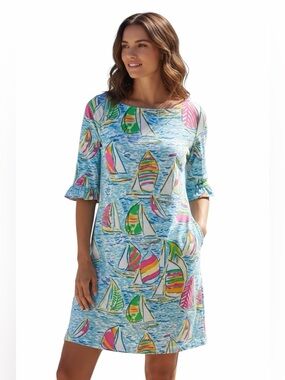 LILLY PULITZER THE GOTTA REGA DRESS.